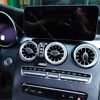 Držák telefonu do auta s pevnou základnou pro Mercedes Benz třídy C C180 C200 C260 C300 W205 2015 2016-2021, speciální držák s pevnou základnou, bezdrátové nabíjení 8 nejlepší prodej držák telefonu pro Mercedes-Benz C200 - №8