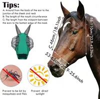 Horse Bit Face Mask Anti-Mosquito Insect Bite Protection Headwear for Equestrian Use 5