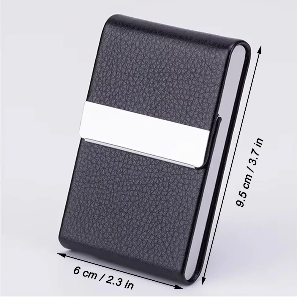 Slim Thin Mini Metal Business Card Holder with Magnetic Closure RFID Pocket Card/Cigarette Organizer for Men