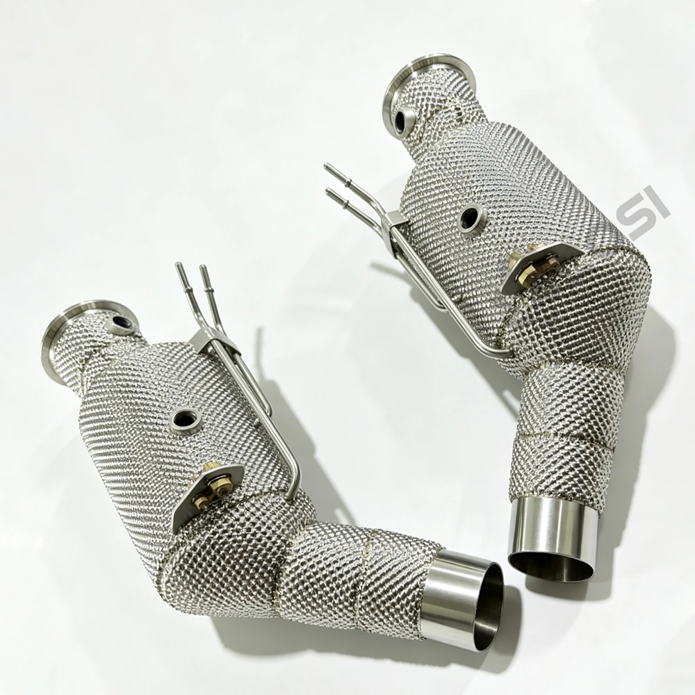 Sport exhaust  heat shield catalytic converter lower pipe for Alfa Romeo Giulia/Stelvio Quadrifoglio 2.9T free flow lower pipe