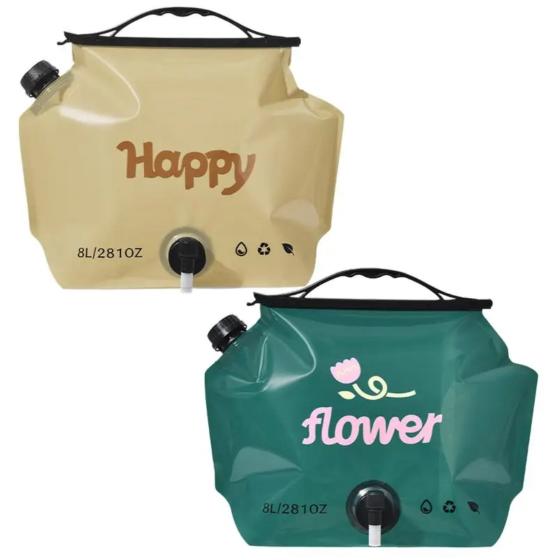 

Water Bags 8L Folding Water Bag 2X Reusable Portable Container Fully Open Easy To Clean For Hiking Beach Travel Outdoor Survival
