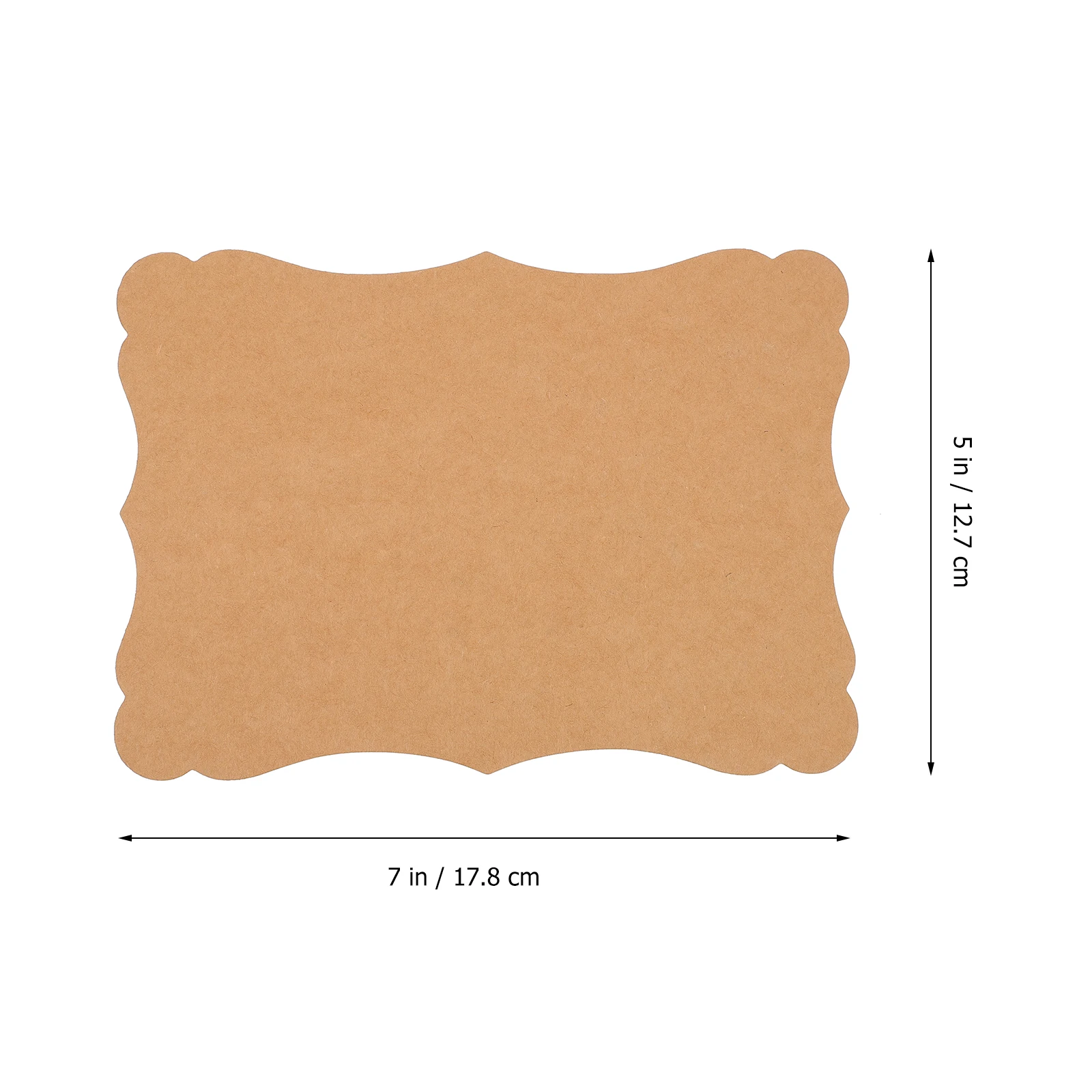 

10Pcs Vintage Kraft Paper Birthday Greeting Cards Unique Shape Handwritten DIY Paper