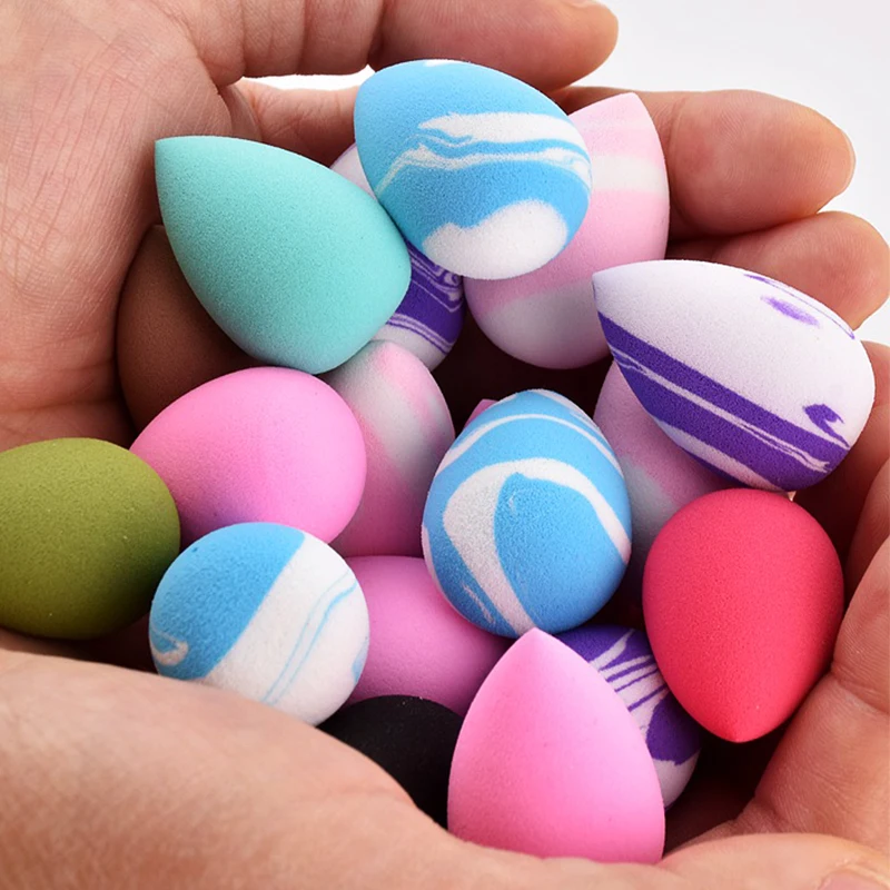 4~100Pcs Mini Makeup Egg Soft Small Cosmetic Puff Sponge Dry & Wet Use Beauty Egg Facial Foundation Cream Concealer Makeup Tools