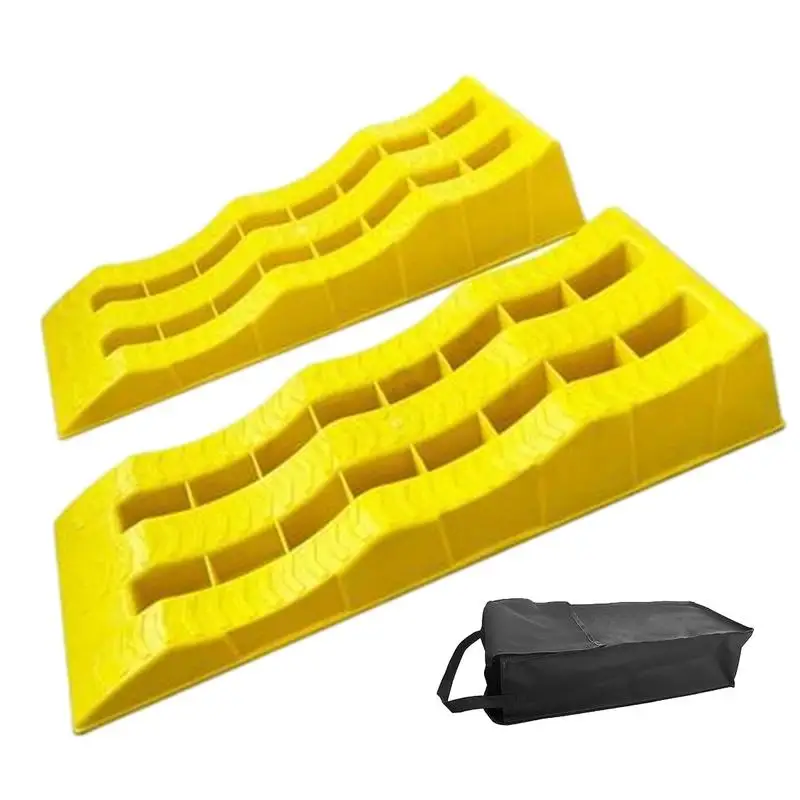 

Wheel Chocks For Cars 2pcs Heavy-Duty Camper Leveling Blocks Trailer Wheel Chocks And Levelers Lightweight Travel Trailer