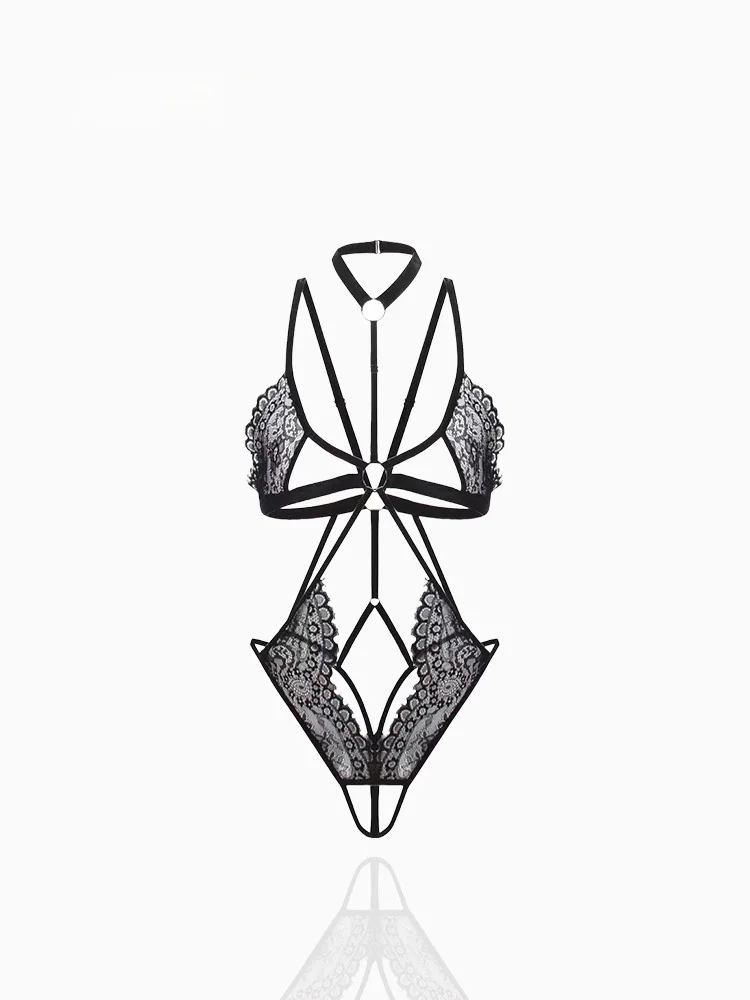 

Сексуальное кружевное боди, комплект нижнего белья, женские висячие брюки с вырезами на бретельках, тонкий оригинальный дизайн, брюки с высокой талией для поездок на работу