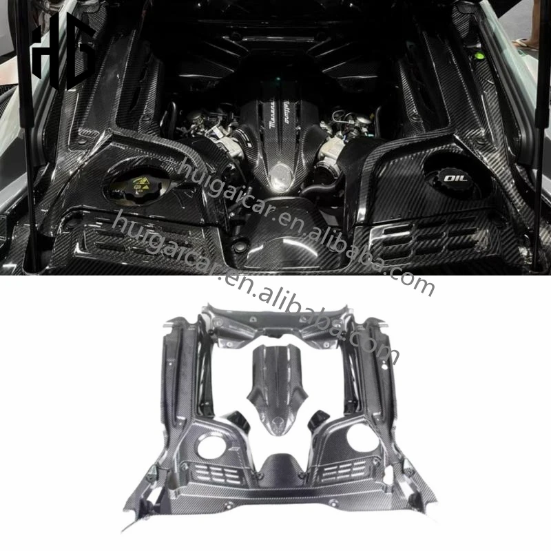 

Накладка на капот двигателя из сухого карбона для Maserati MC20, детали интерьера, декоративные элементы салона