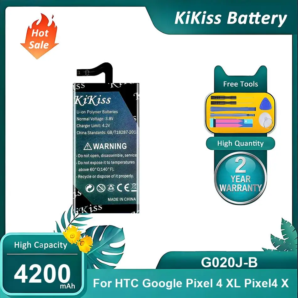 

KiKiss Battery For HTC Google Pixel 4 XL X,G020J-B,4200mAh