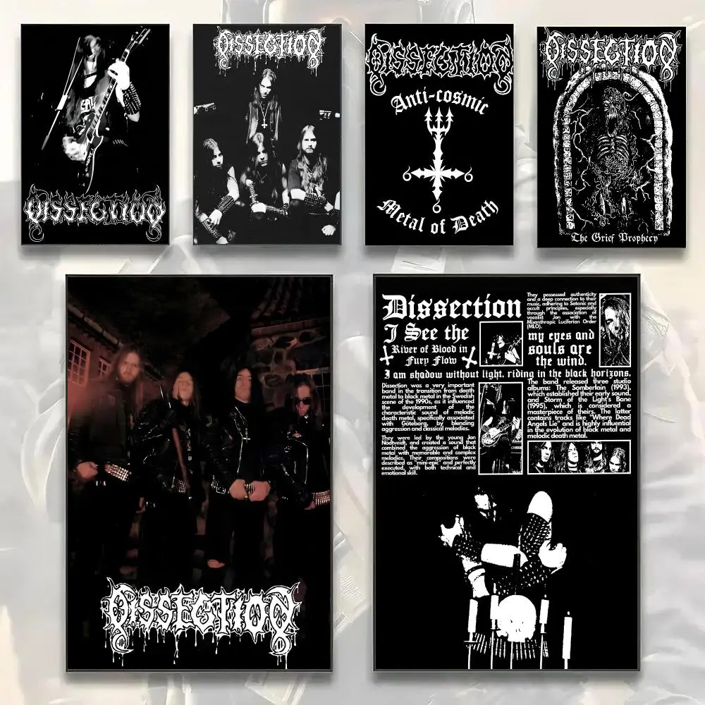 Metal Band D-Dissection Poster Painting Prints Wall Art Picture Film Room Home Bar Cafe Decor Home Mural