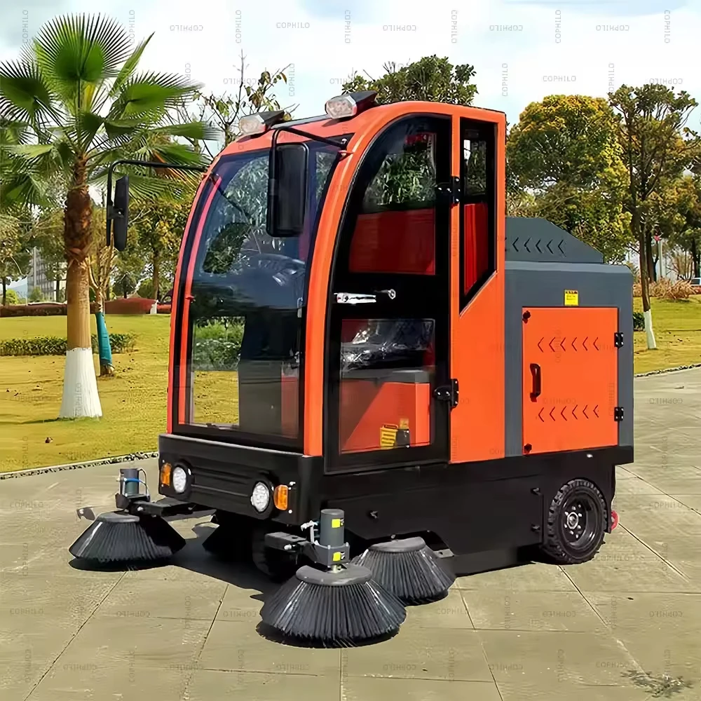 Electric Floor Cleaning Sweeper Automatic Hotel Floor Sweeper Industrial Street Floor Sweeper Ride On New 48V Provided 6 M2 1200