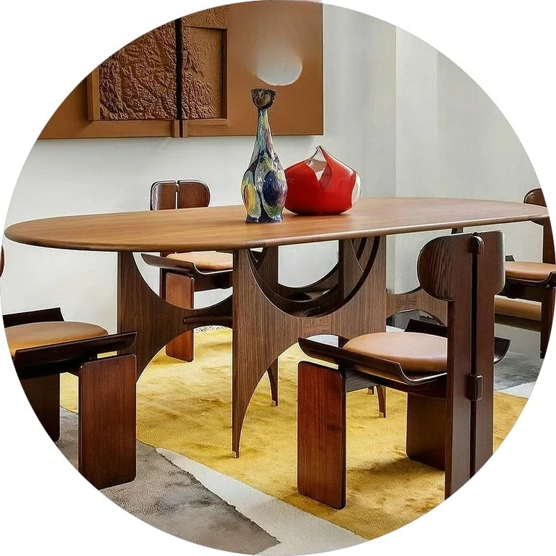 

Customizable Chinese antique dining table and chairs Hotel restaurant Full set of furniture
