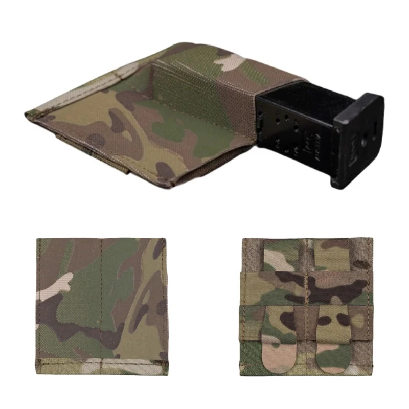 

Тактический двойной подсумок для пистолетных магазинов, эластичный держатель MOLLE, органайзер на 2 слота для магазинов 9 мм/.45, легкая универсальная сумка
