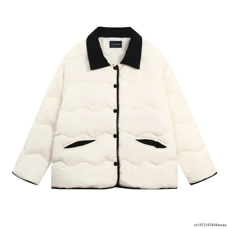 Manteau Court en Coton Épais et Ample pour Femme, Version Coréenne du Petit Vent Parfumé, Tendance, Hiver