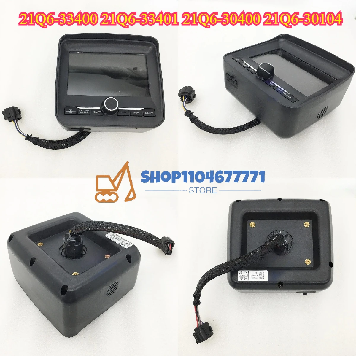 

21Q6-33400 21Q6-33401 21Q6-30400 21Q6-30104 New Monitor Cluster LCD Gauge Panel for R250-9 R210-9 R320-9 R360-9 R480-9 R330-9S
