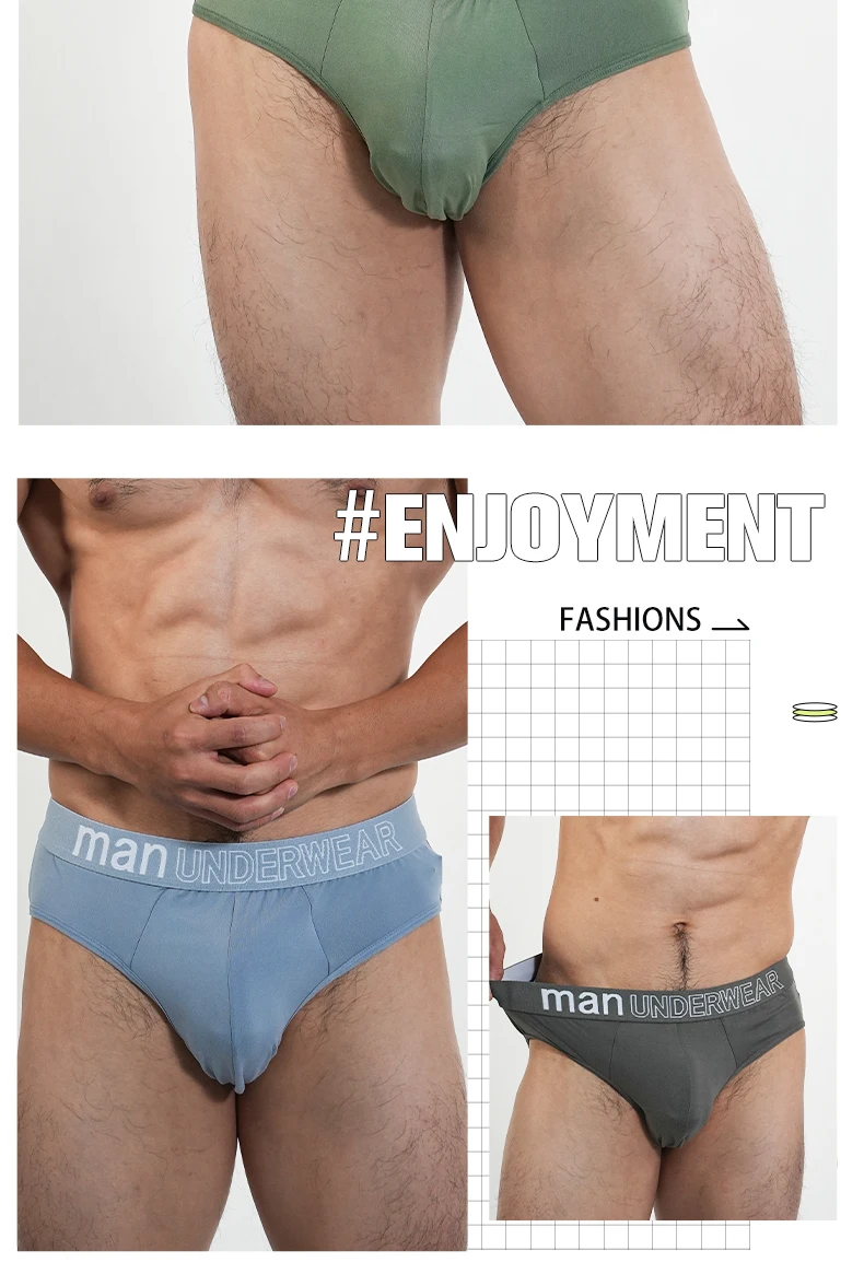 6Pcs Men‘s Large Briefs Mens Comfortable Underpants Man Sexy Gifts Underwear Breathable Triangle Panties Para Hombres 2025 New