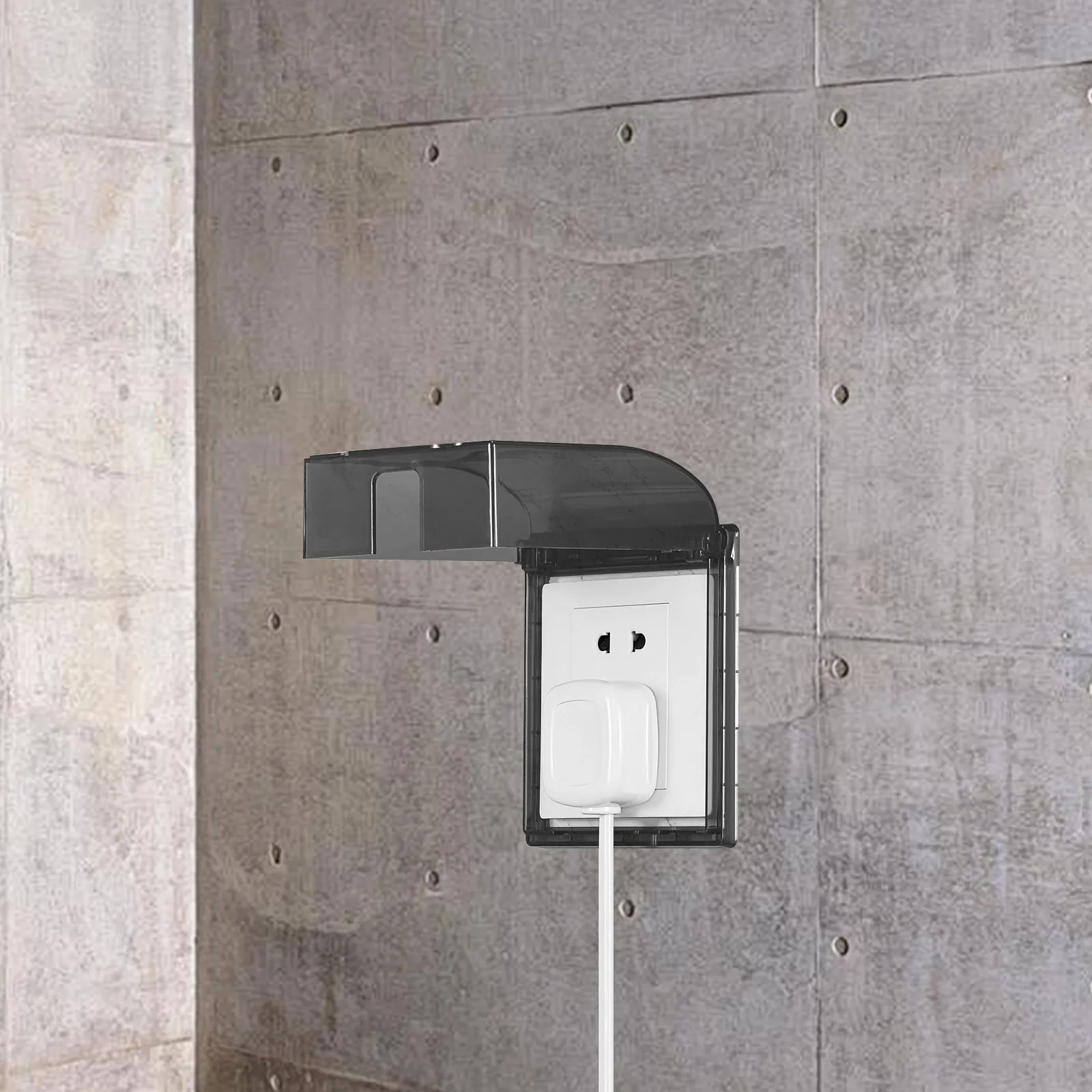 

86 Type Waterproof Socket Protector Cover Black Large Weatherproof Electrical Box Plastic Switch Cover for Bathroom Kitchen Use