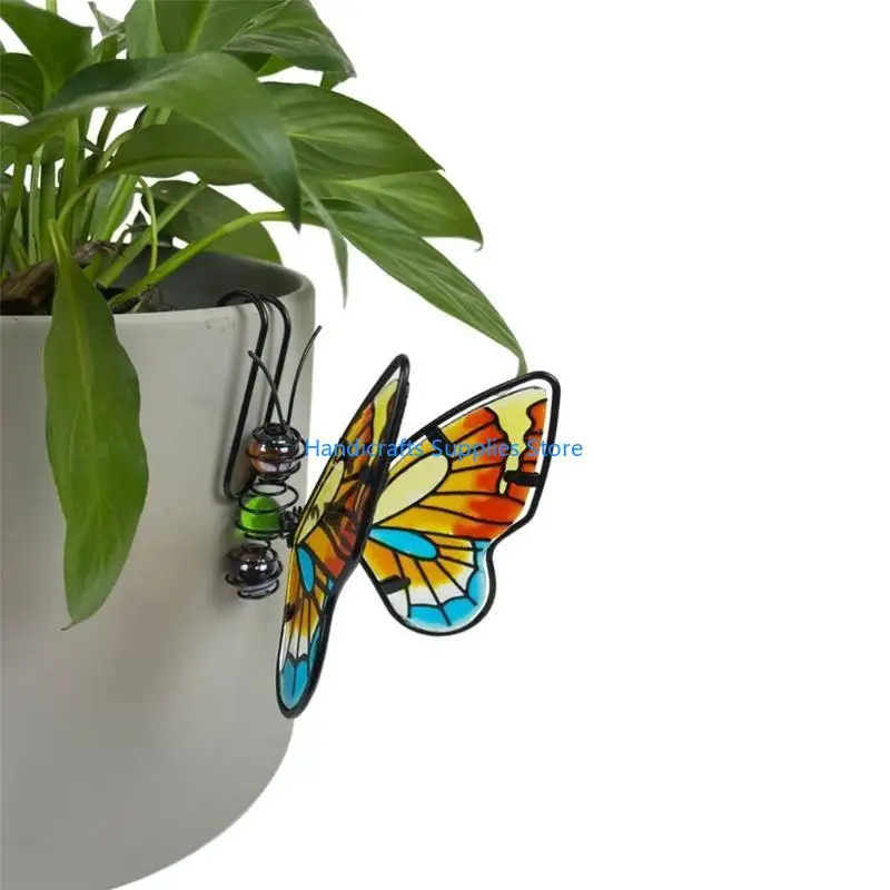 R1WA Butterflies Garden Stake Decors Metal Wall Hanging Decorations Mother Day Gifts