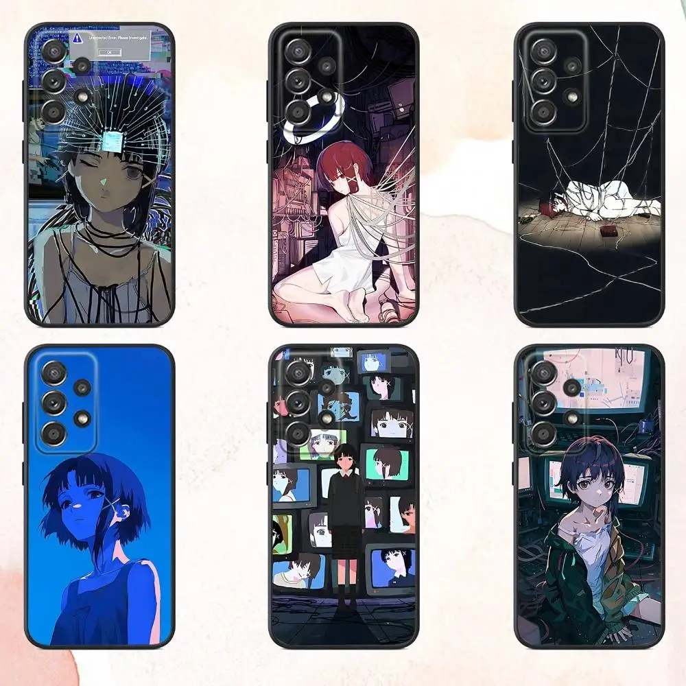 

SerialS E-Experiments Lain Phone Case For Samsung S25,S24,S21,S22,S23,S30,Ultra,S20,Plus,Fe,Lite,Note,10,9,5G Black Cover