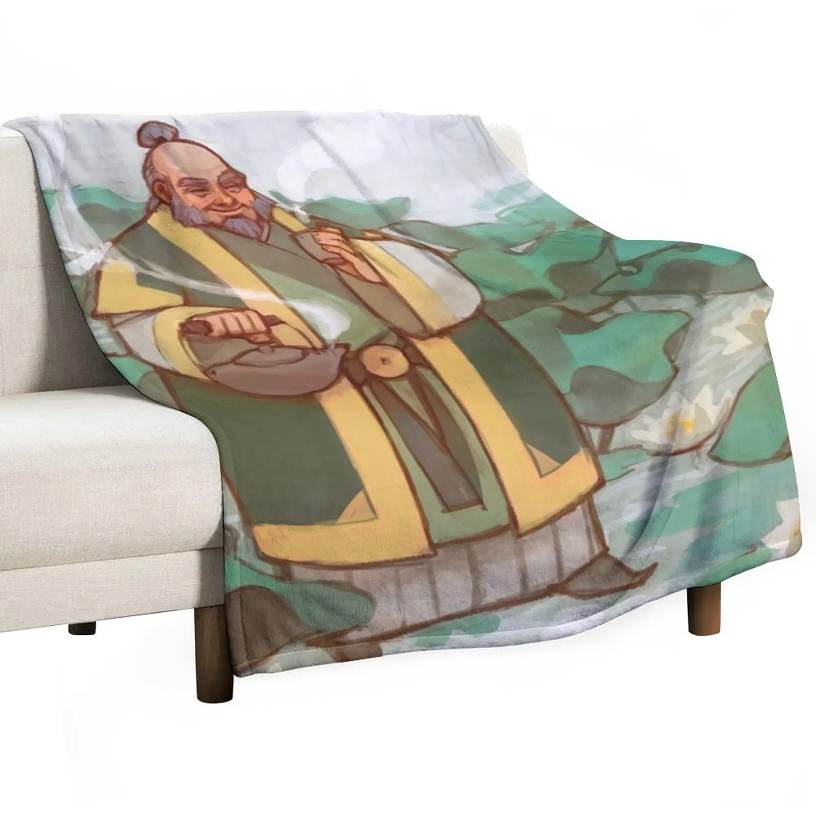 Uncle Iroh Throw Blanket Soft Big Vintage Blankets