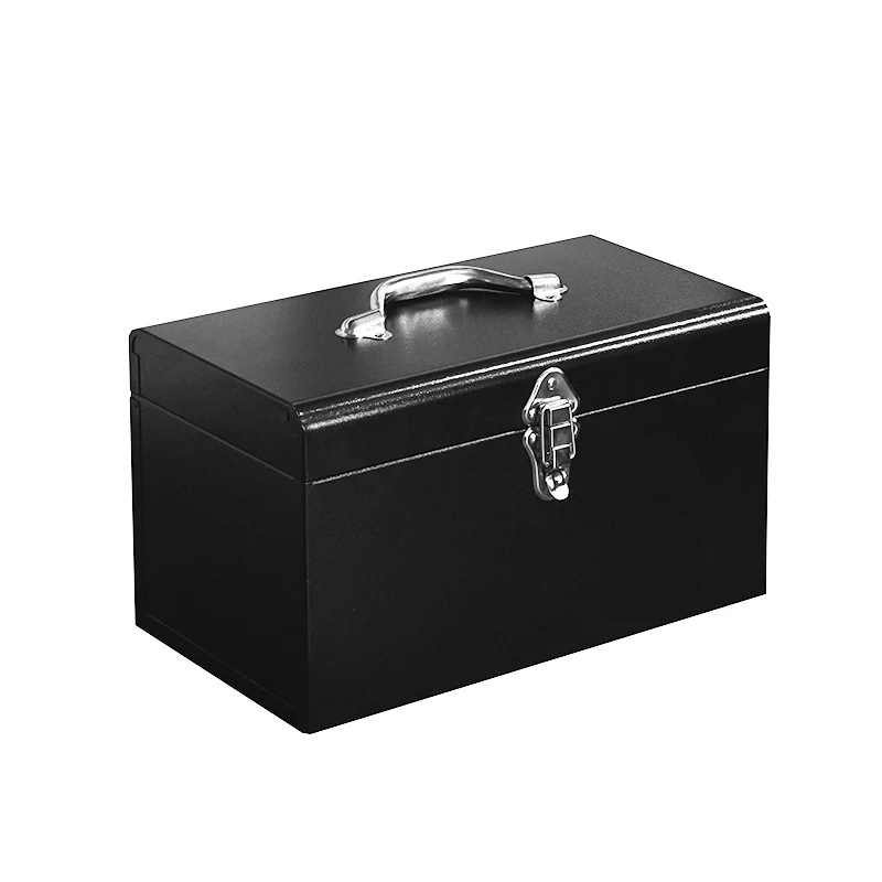 a forHeavy Duty Handheld Steel Toolbox, Multi-purpose Hardware Organizer for Car, Home, Garage Maintenance