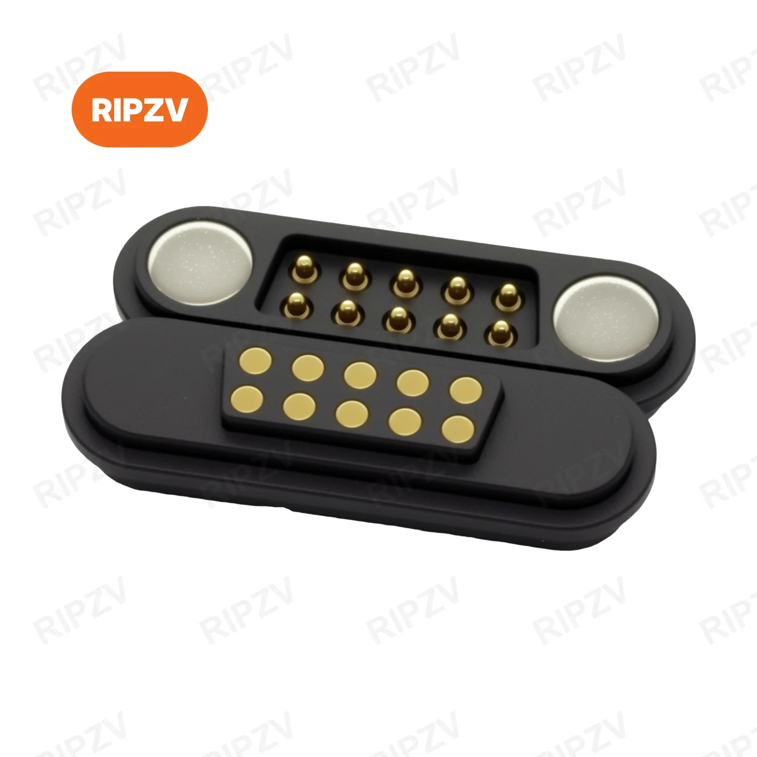 10Pin Magnetic Pogo Pin Connector, Male Female Pair, Spring Loaded Contact Magnetic Charging Connector for Smart Device