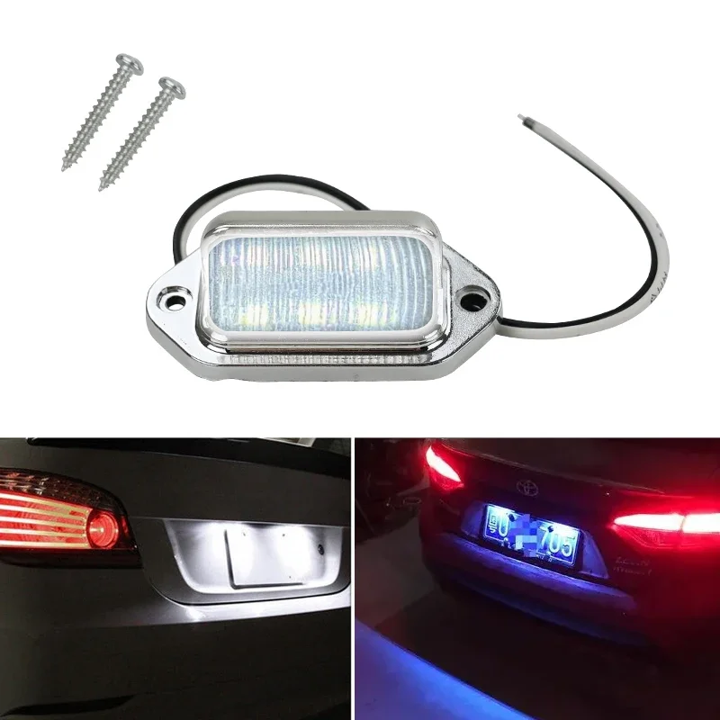 6 LED License Number Plate Light Taillight Lamp For Truck Trailer ATV UTV Car Universal Accessories