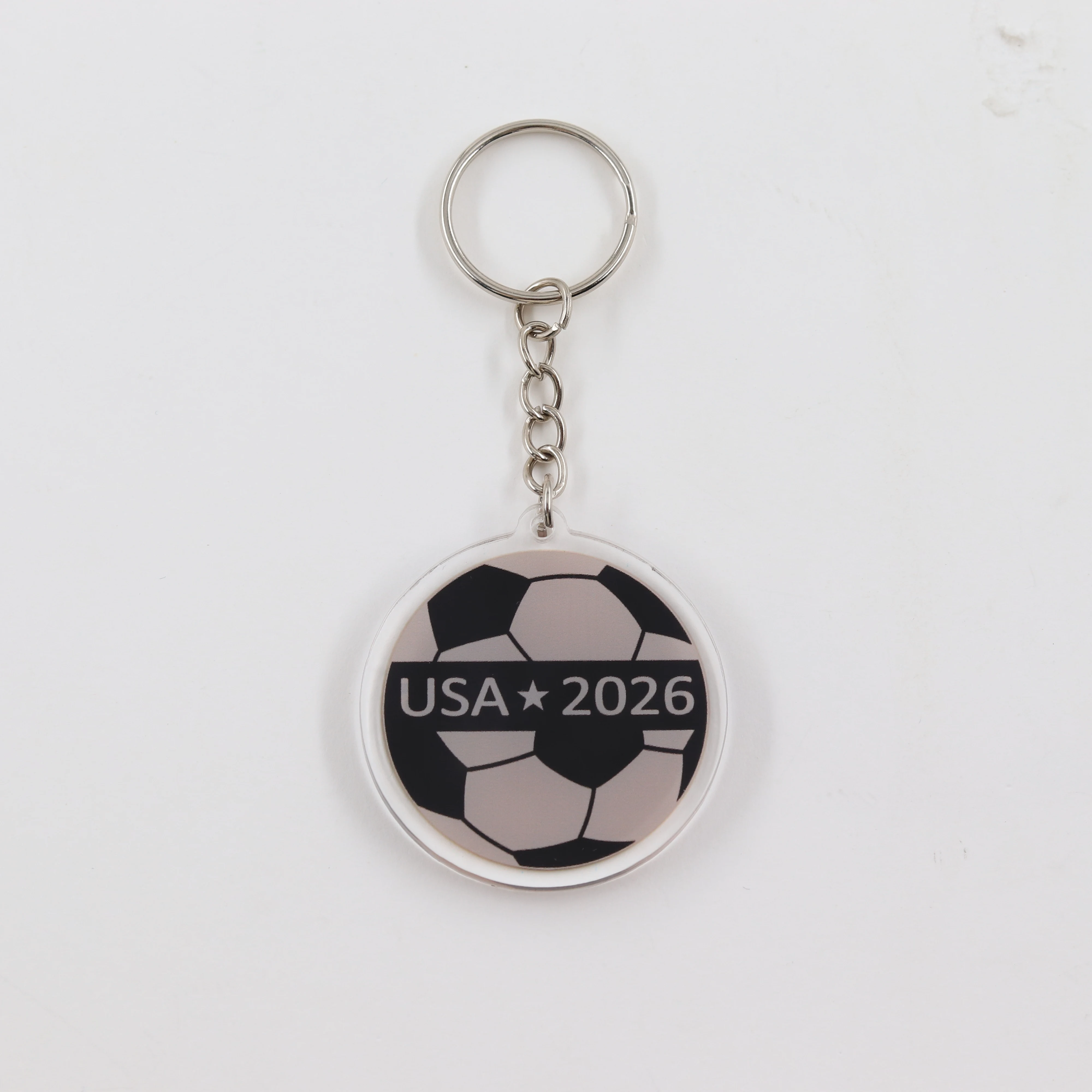 USA-Flagge Fußballspieler Acryl-Schlüsselanhänger USA 2026 Fußballstar Silhouette Schlüsselring Sportfan-Souvenir Taschenanhänger Schmuck Geschenk – Detail 21