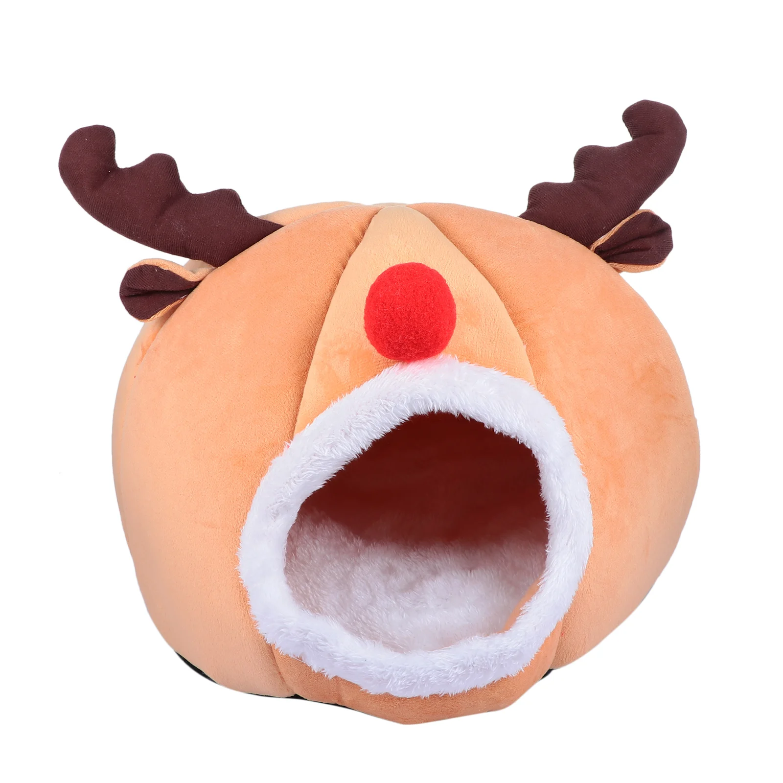

Christmas Reindeer Nest Tent Cat House Dog Bed Warming Cat House Cave Indoor Winter Small Size Privacy Security