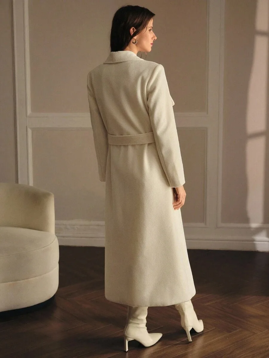 Vestidos formales elegantes para mujer, vestidos de traje con apliques de cuentas y lentejuelas, chaqueta larga, abrigo para mujer con dos botones personalizados