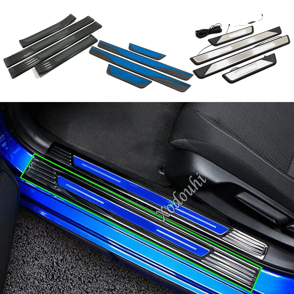 External Door Sill Scuff Plate Cover Trim Stainless Steel Threshold Accessories Pedal For Honda Civic 11th Gen 2022 2023 2024