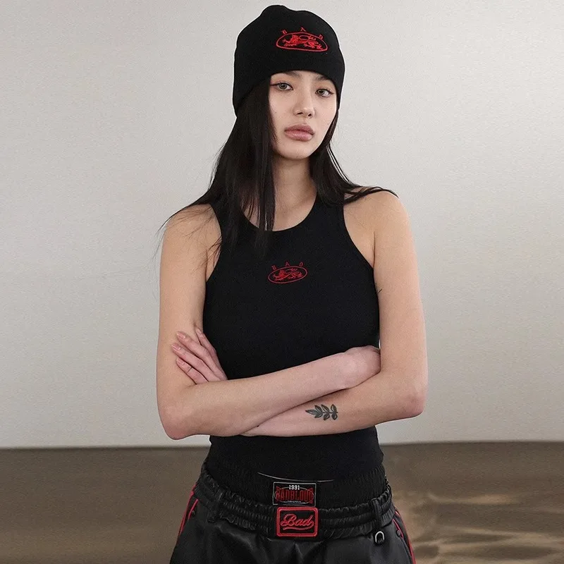 Badblood T-shirt Korea Spice Girls Workwear Camisole Tank Top Women Casual Embroidered Sports Tops