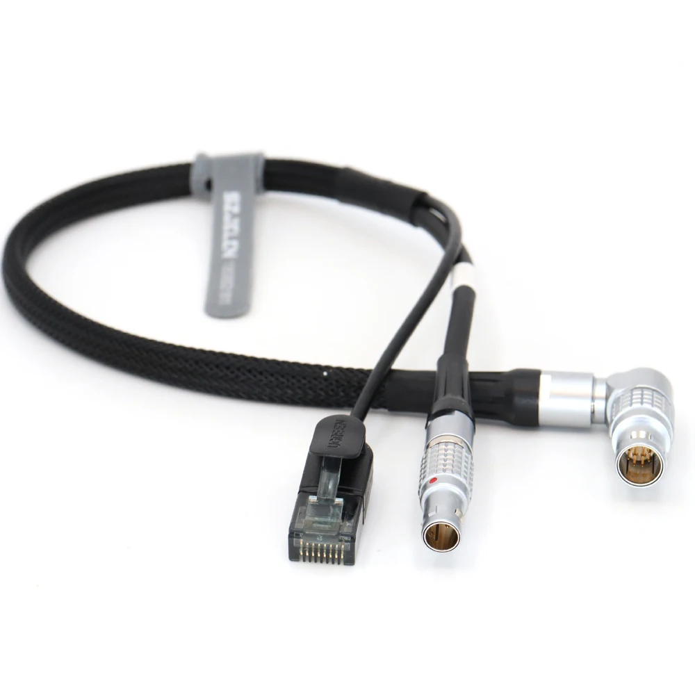 1B 10-Pin ARRI ALEXA(Male) to RJ45 Ethernet(Male) Camera Control+0B 2Pin （24V） Cable ﻿