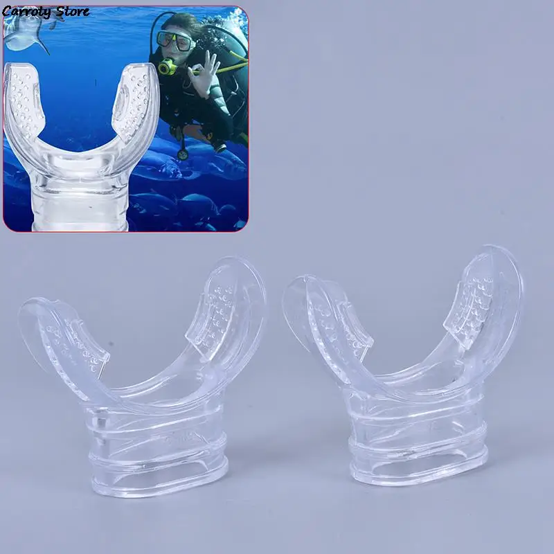 Bocal de mergulho silicone macio mergulho subaquático snorkel tubo respiração bocal regulador acessórios natação