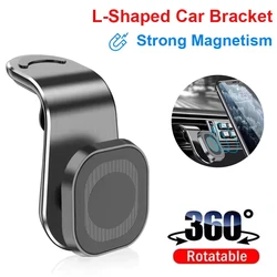 Magnetic Car Phone Holder Air Vent Mount with GPS Support Bracket for iPhone Samsung Xiaomi - Universal Smartphone Mount