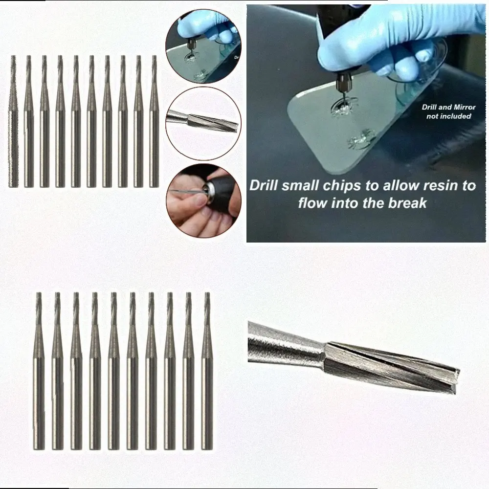 Auto Glass Repair Drill Bits Carbide Tapered Rock Chip Repair Kit Quantity Auto Glass Repair Reliability L Reliable