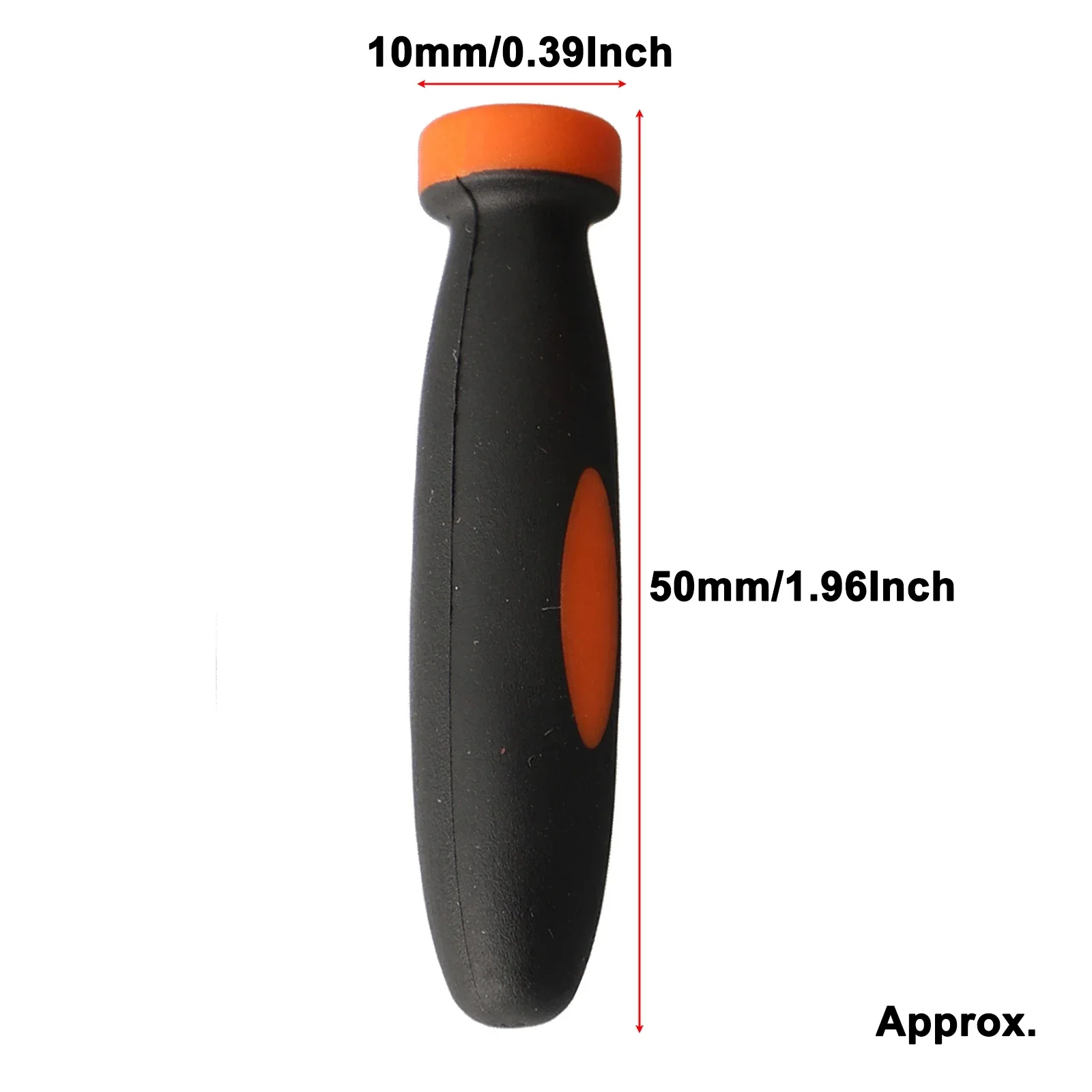 Practical High Quality Handles File Rubber Files Handles Rubber 2.36Inch Accessories Black+Orange Replacements