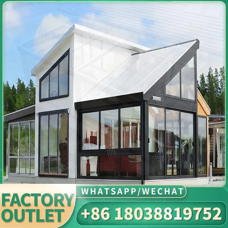 

Customized 4 Season Modular Aluminium Solar Sunroom with Prefab Roof Outdoor Tempered Glass for Patio Garden Balcony