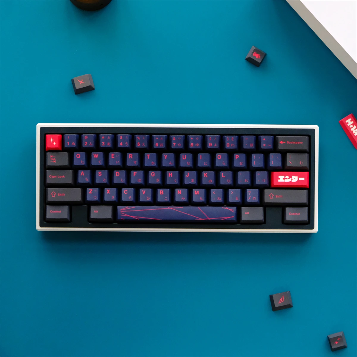 Keycaps 129 tombol PBT topi kunci keyboard mekanis sangat tersublimasi, periferal saudara panas