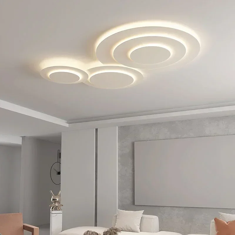 Lampu langit-langit LED Modern untuk ruang tamu ruang makan kamar tidur lorong rumah ruang belajar balkon dekorasi rumah perlengkapan pencahayaan dalam ruangan kilau