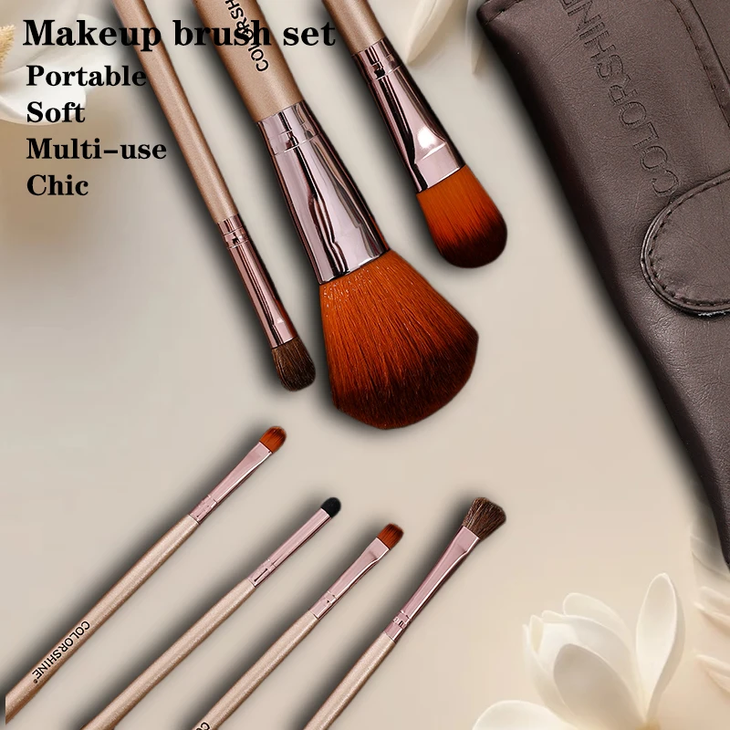 Portable, Soft & Multi - Use Makeup Brush Set For A Chic Beauty Routine.