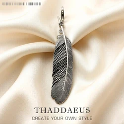 Pendant Black Feather Winter Brand New Fashion Jewelry Europe 925 Sterling Silver Accessories Gift For Women Men