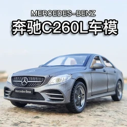 1:32 Benz C260L Alloy Car Model Simulation Metal Six-Door Car Model Decoration Sound And Light Pull Back Male Toy Car Gift