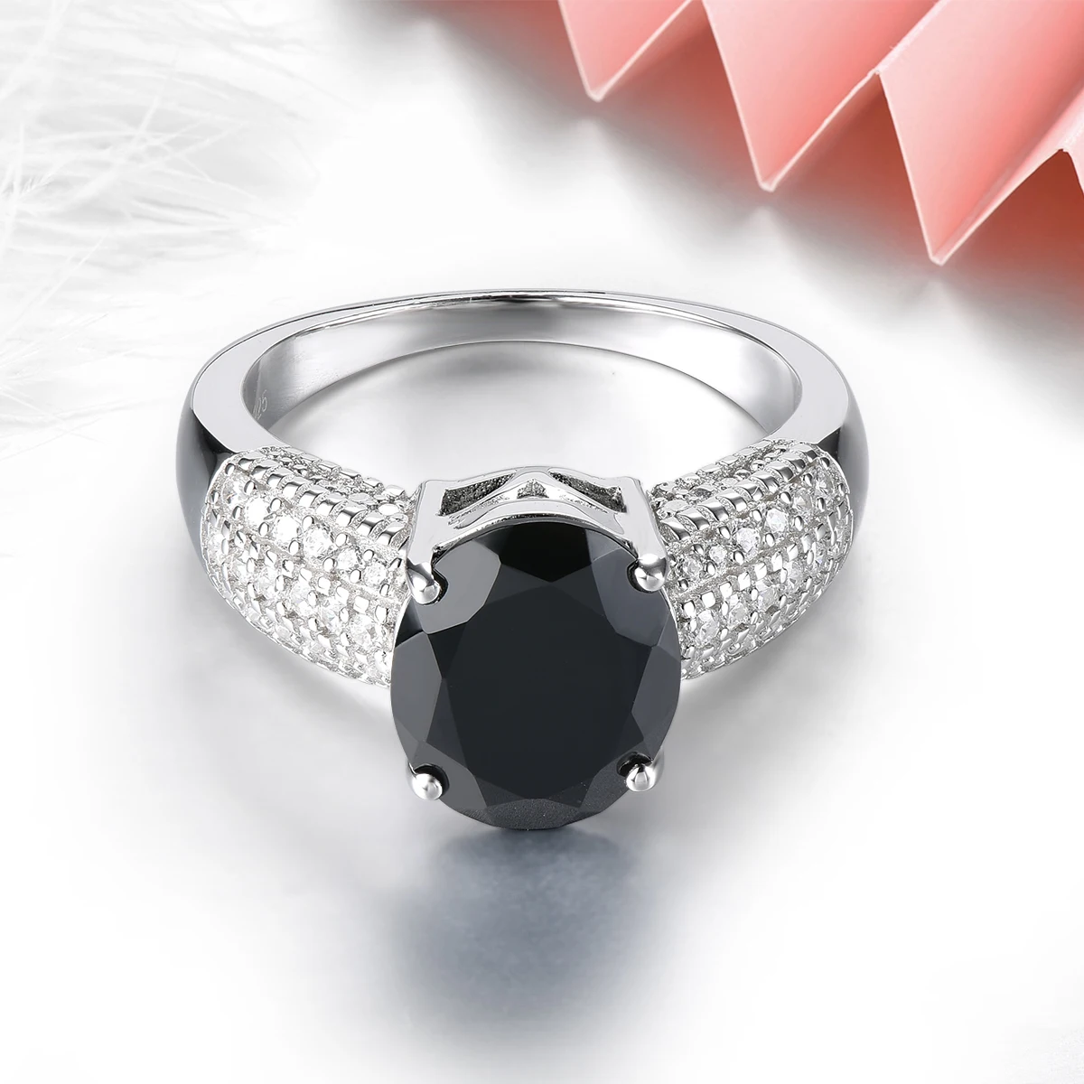 

Кольца из стерлингового серебра с натуральным черным шпинелем, 4,58 карата, с натуральным драгоценным камнем, унисекс дизайн, изысканные ювелирные изделия S925, подарки на день рождения для любимых