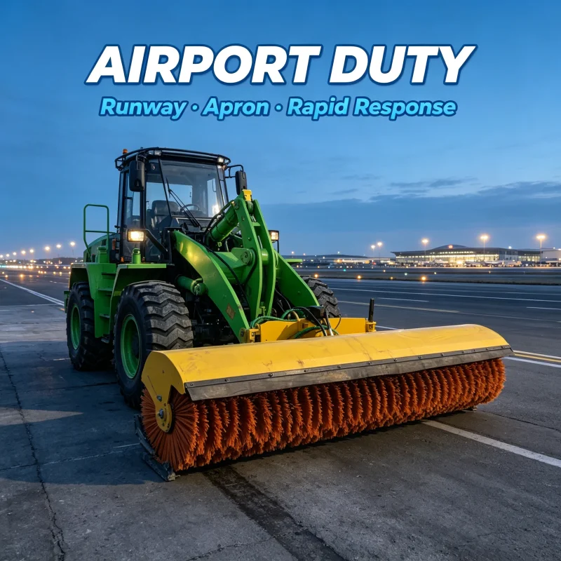 Wholesale Trader Offers Independent Power Rotary Snow Broom Attachment Kit For Utility Truck Cleansing Tasks