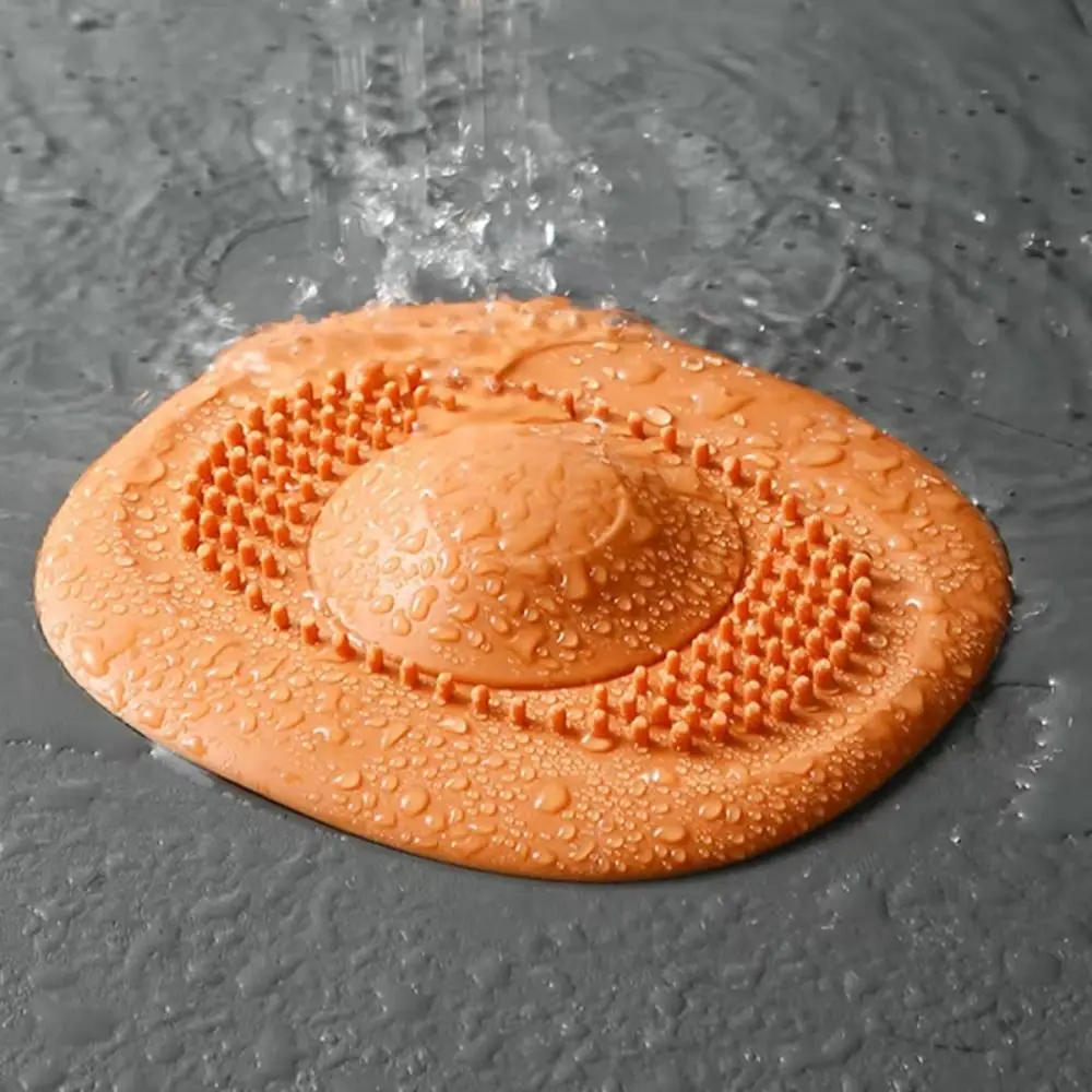 New TPR Drain Strainer Deodorant Tool Orange Blue Yellow Green Bathtub Filter Anti-clogging Water Stopper Bathroom Shower