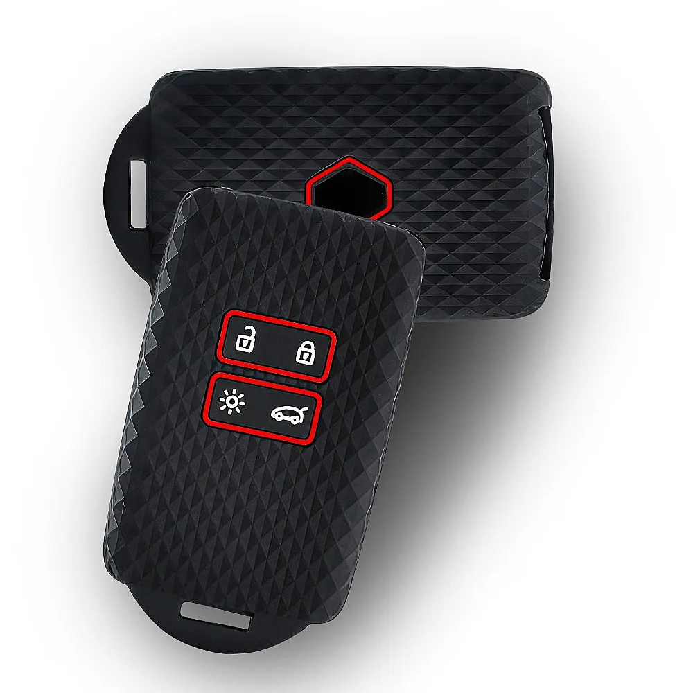 Silicone Car Remote Key Case Cover Shell for Dacia Sandero Card for Renault Koleos Captur Megane Clio Scenic Talisman Arkana