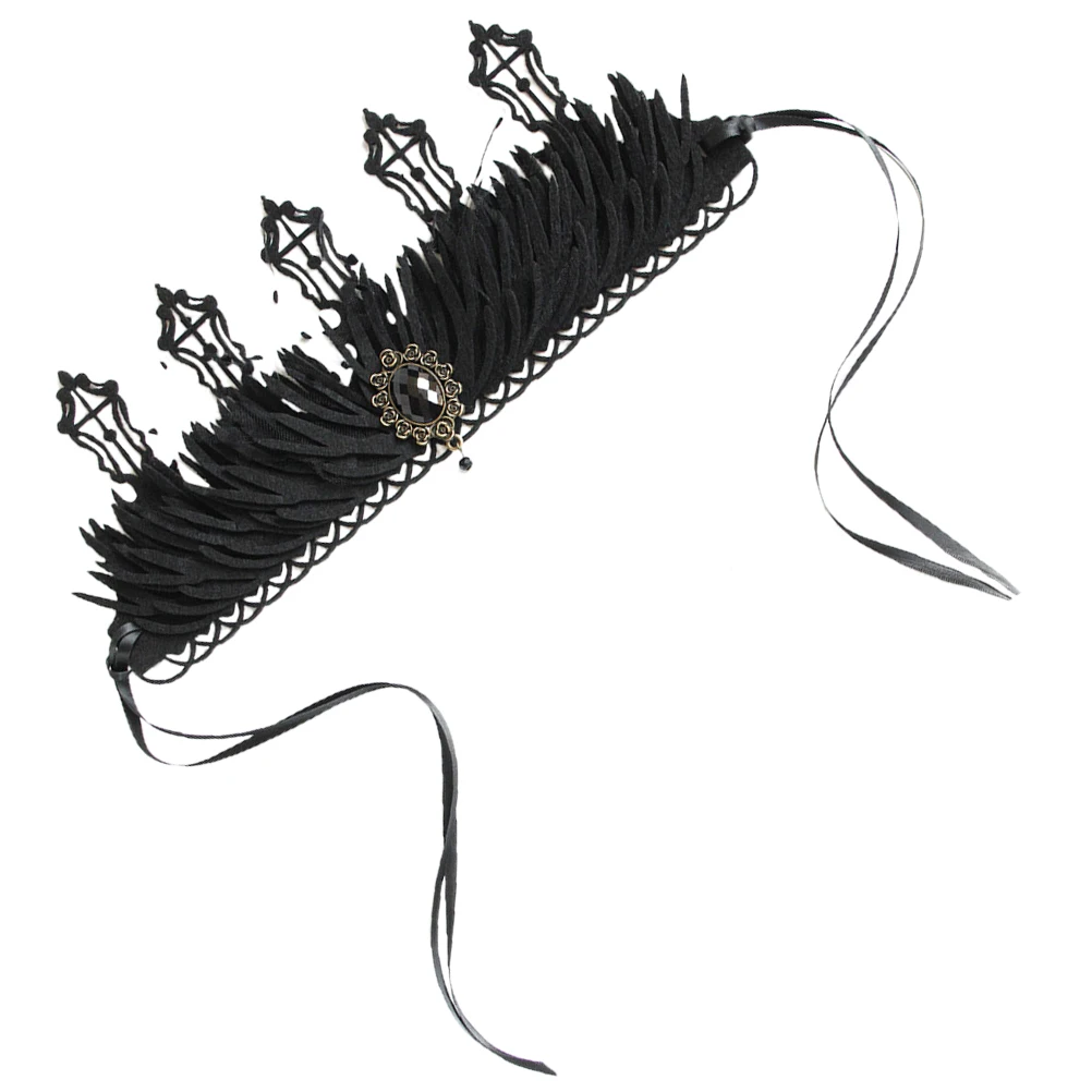 

Retro Crown Headb Gothic Style Vintage Baroque Women Hair Tiara Halloween Masquerade Party Costume Bridal Hair