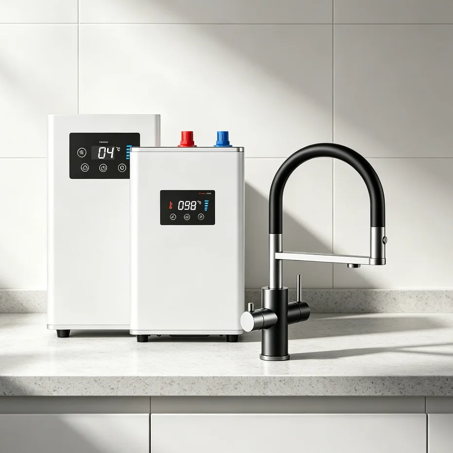 Popular 4 in 1 Spring Pull  Instant Boiling Water and Chilled Water Faucet for Kitchen