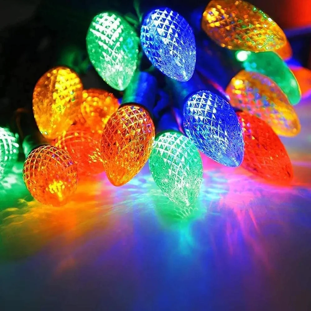 Imagem -06 - Lâmpadas Noturnas Substituíveis Led Coloridas para Decoração de Árvore de Natal Candle Light String Rgb c7 E12 Shatterproof 0.6w 25 Pcs