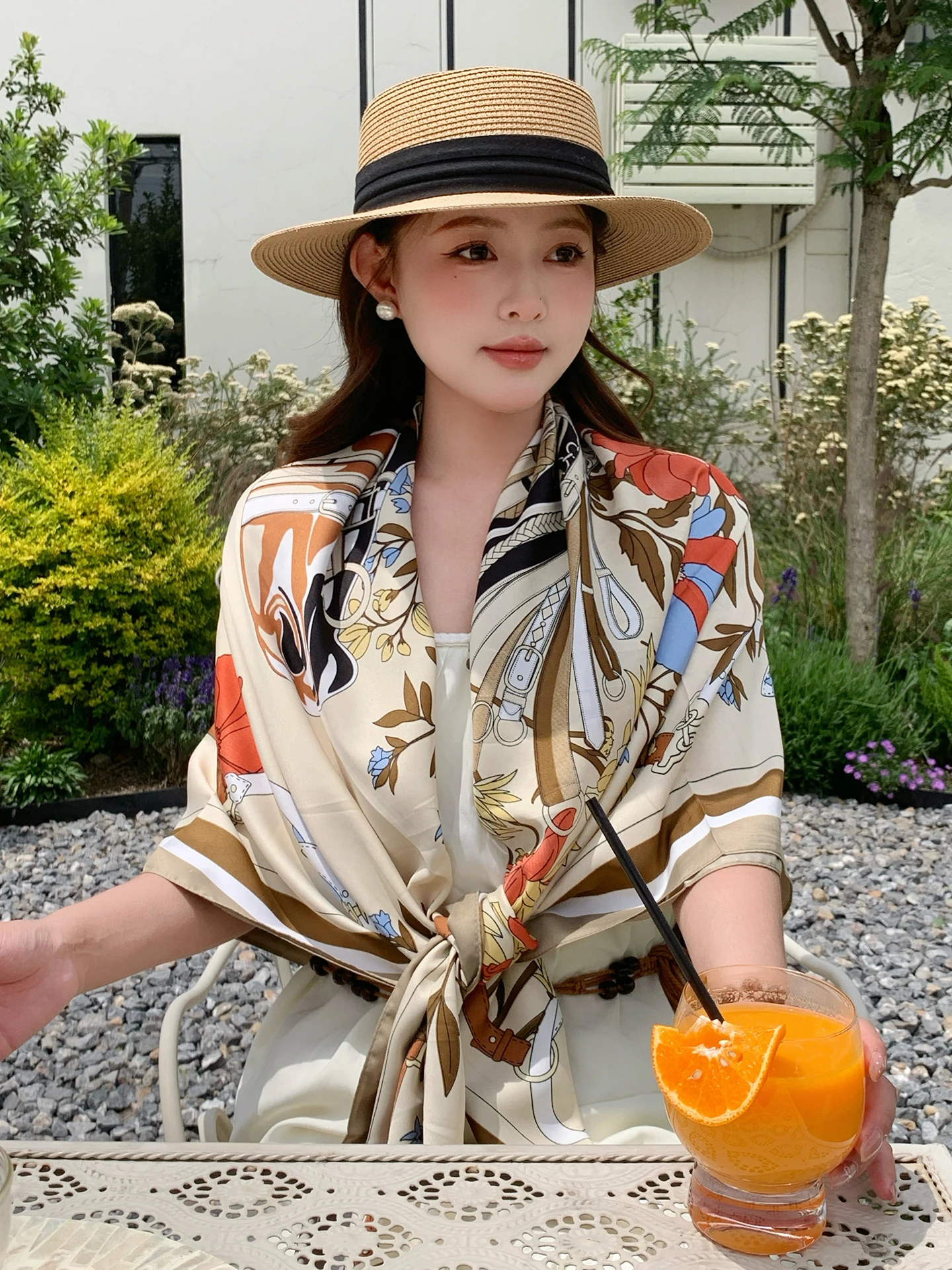 lenco-grande-estampado-floral-feminino-para-verao-protecao-solar-ultra-grande-dupla-funcao-estilo-campestre-fibra-de-poliester