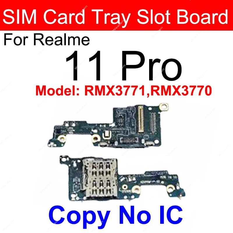 Per Realme 10 11 Pro + Plus Scheda porta vassoio scheda SIM Scheda slot per scheda SIM Parti del connettore del cavo flessibile